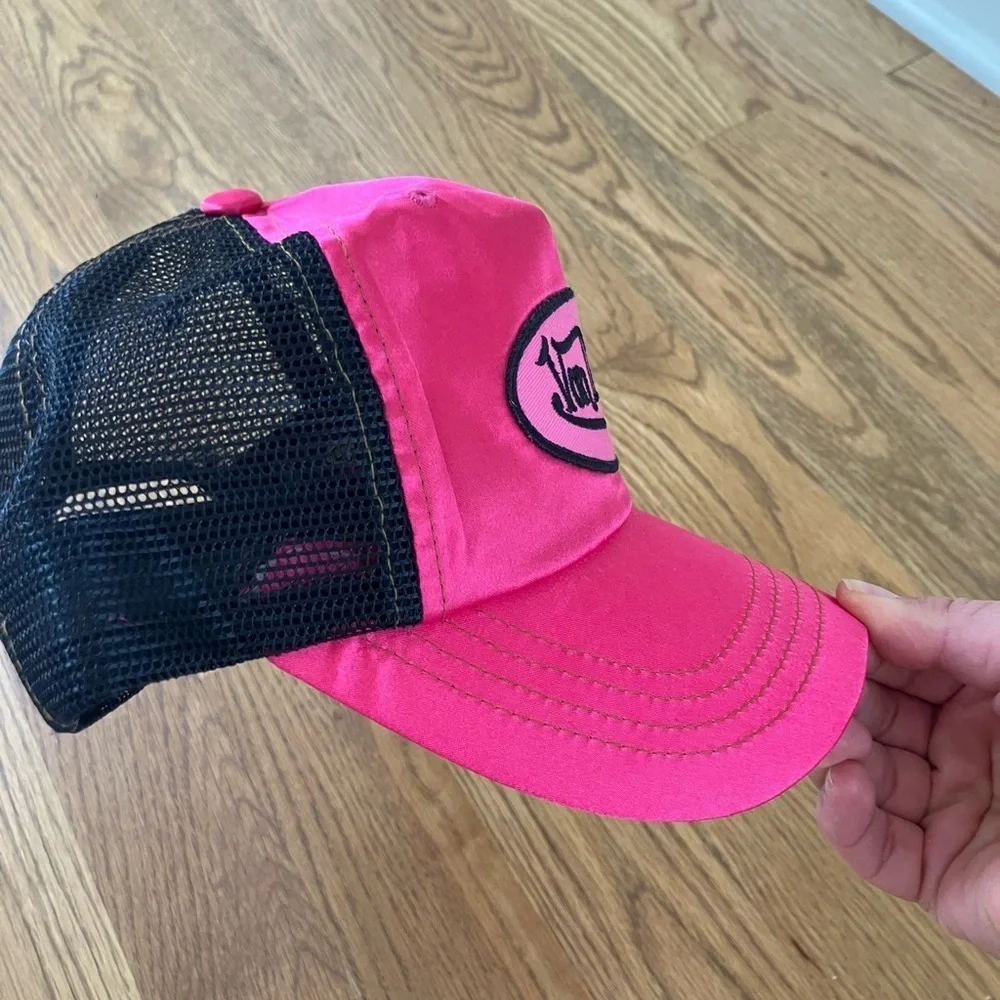 EUC Vintage Von Dutch Silky Hot Pink and Black Trucker Hat - Picture 6 of 10